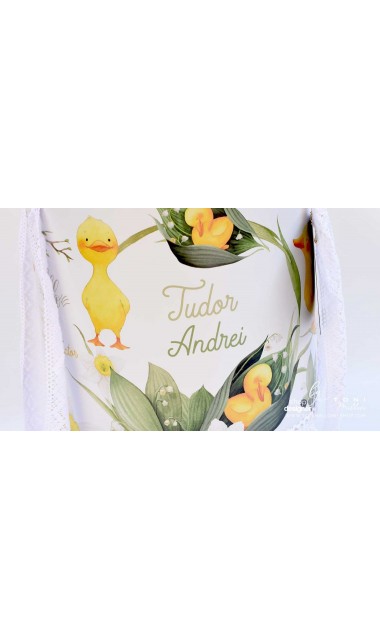 Trusou botez cu ratuste, narcise si flori de margaritar Mac Mac 22